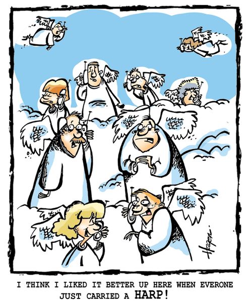 'I think I liked it better up here when everyone just carried a HARP!!'