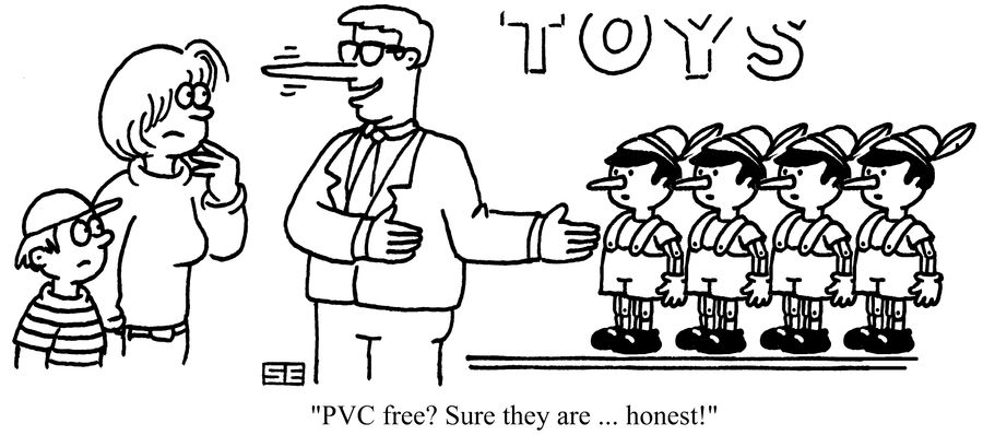 "PVC free? Sure they are...honest!"
