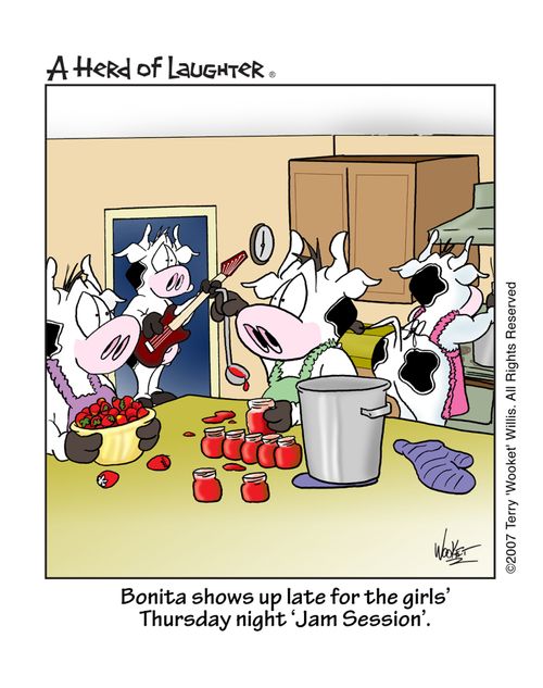 Bonita shows up late for the girls' Thursday night 'Jam Session'.