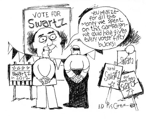 'You realize for all the money we spend on this campaign - we could have given every voter fifty bucks!'