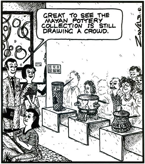 'Great to see the Mayan pottery collection is still drawing a crowd.' 