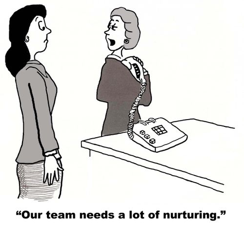 "Our team needs a lot of nurturing."