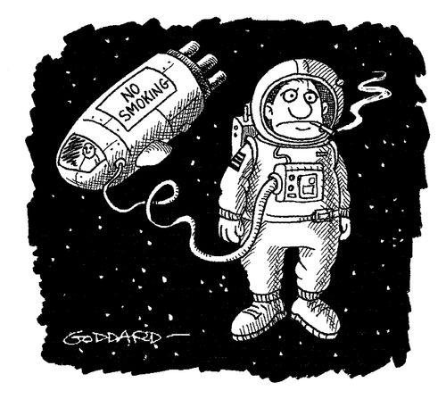 Astronaut Smoking In Space