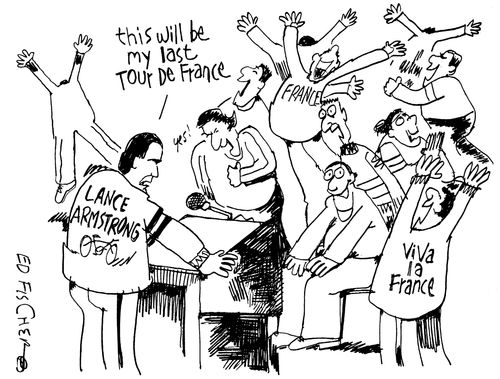 French Cheers For Lance Armstrong's Retirement.