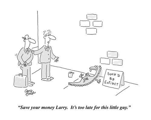 'Save your money Larry, it's too late for this little guy.'