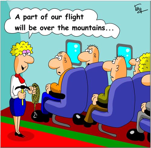 A part of our flight will be over the mountains...