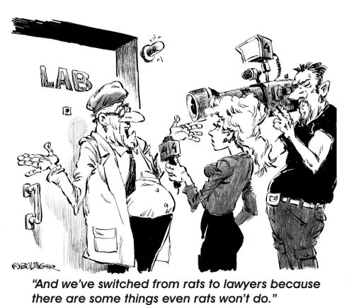 'And we've switched from rats to lawyers because there are some things even rats won't do.'