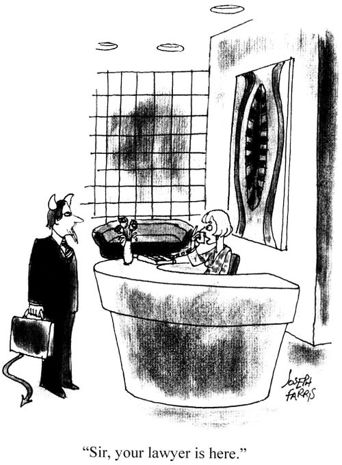 'Sir your lawyer is here.'