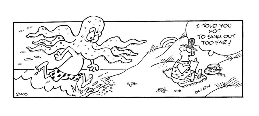'I told you not to swim out too far!'