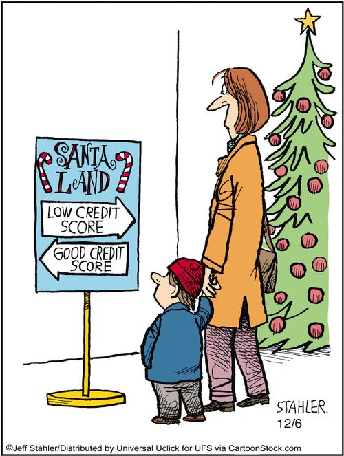 Santa Land: Low Credit Score and Good Credit Score.
