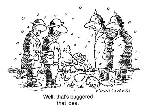 "Well, thats buggered that idea"