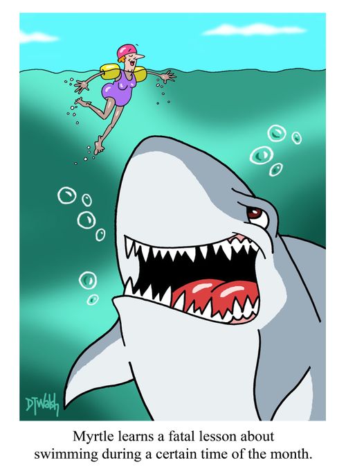 Myrtle learns a fatal lesson about swimming during a certain time of the month.