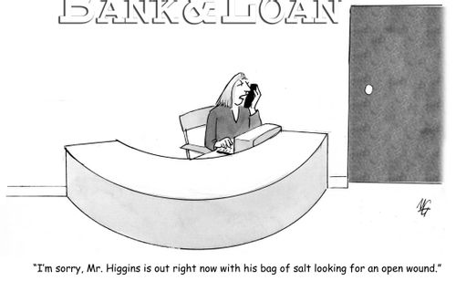 I'm sorry, Mr. Higgins is out right now with his bag of salt looking for an open wound.