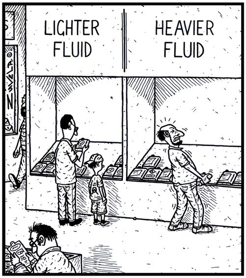 Lighter Fluid and Heavier Fluid.