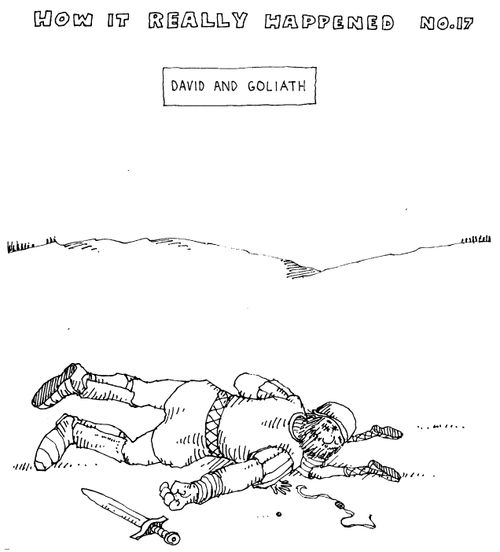 'How it really happened, number 17, David and Goliath'