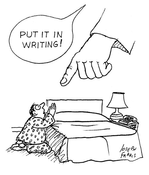 Put it in writing!