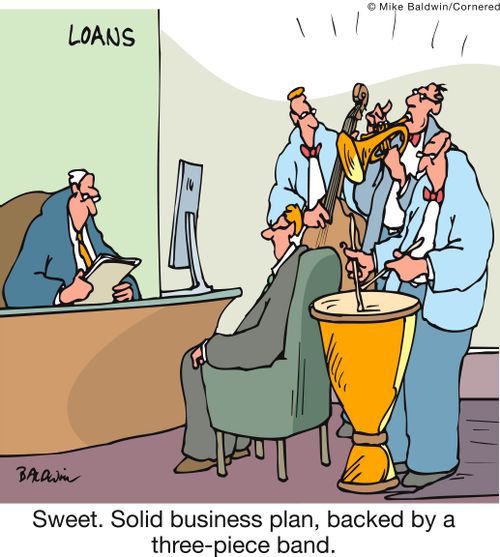 Sweet. Solid business plan, backed by a three-piece band.