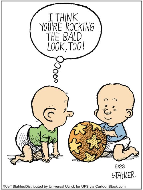 'I think you're rocking the bold look, too!'