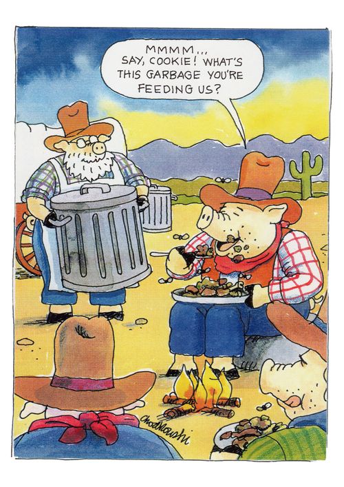 "Mmm....say, cookie! What's this garbage you're feeding us?"