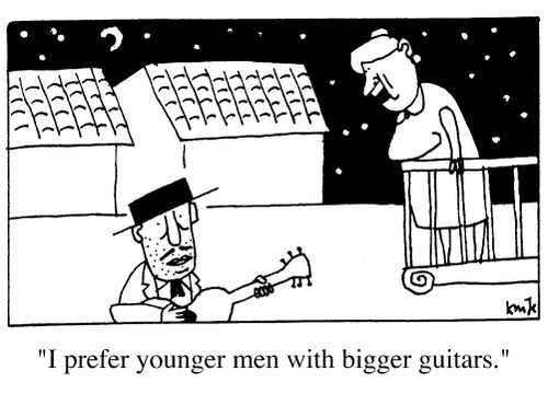 "I prefer younger men with bigger guitars."