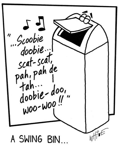 A swing bin...