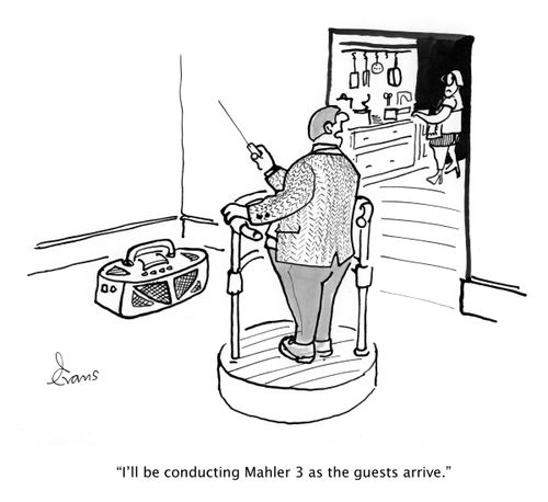 'I'll be conducting Mahler 3 as the guests arrive.'