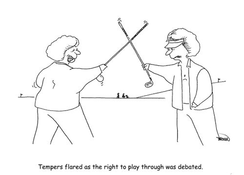 Tempres flared as the right to play through was debated.