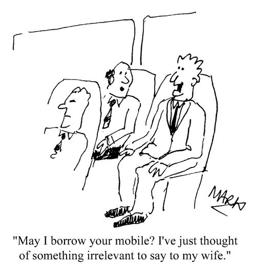 "May I borrow your mobile..."