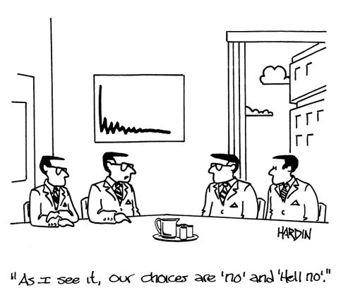 'As I see it, our choices are 'no' and 'hell no'.'