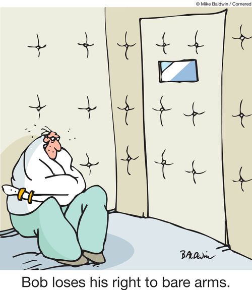  Bob loses his right to bare arms.