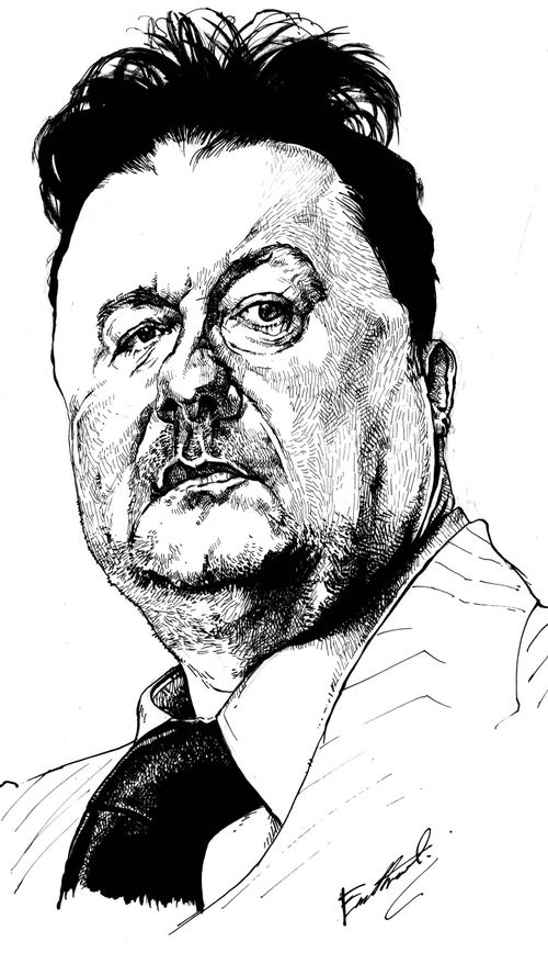 Ricky Gervais Caricature.