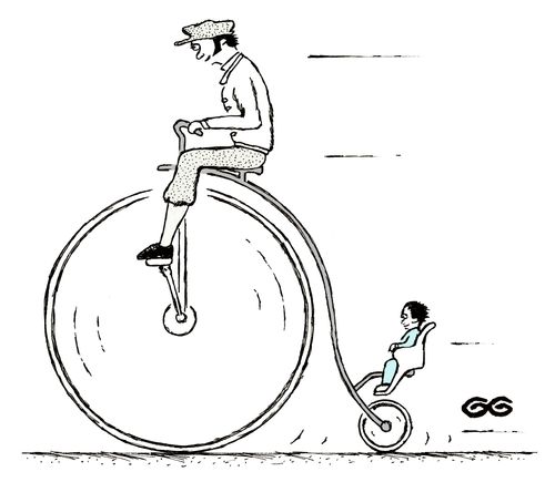 Penny Farthing With Child Seat.