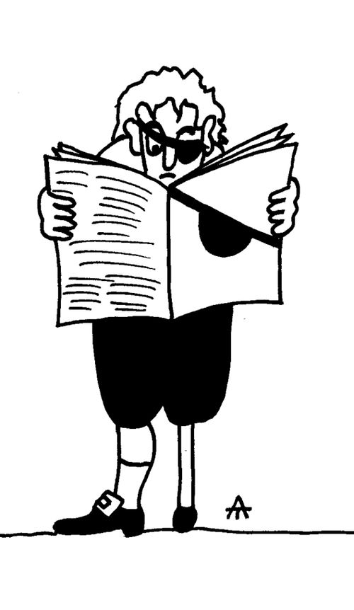 Eye-patch Newspaper