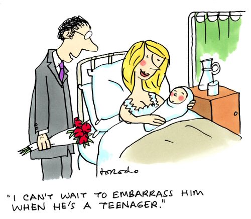 'I can't wait to embarrass him when he's a teenager.'