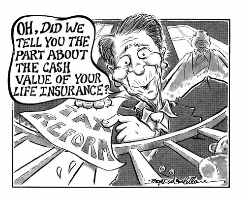 'Oh, did we forget to tell you the part about the cash value of your life insurance?'