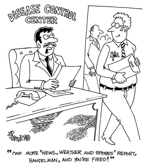 "One more 'News, Weather and Spores' report, and you're fired!"