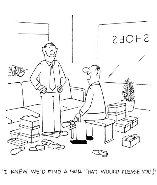 'I knew we'd find a pair that would please you!'