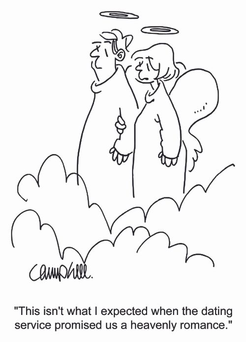 'This isn't what I expected when the dating service promised us a heavenly romance.'
