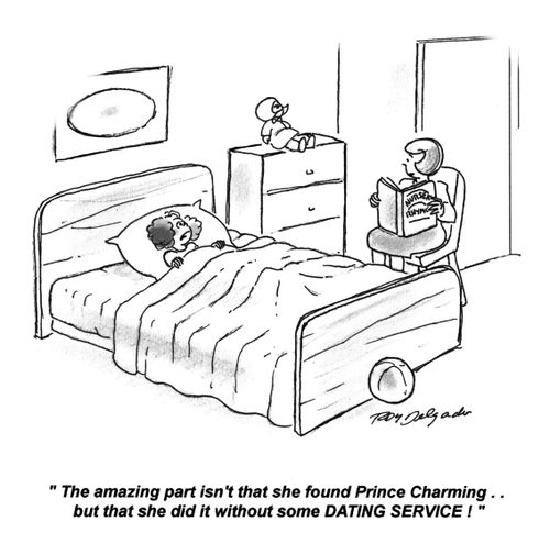'The amazing part isn't that she found Prince Charming... but that she did it without some dating service!'