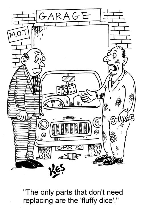 'The only parts that don't need replacing are the 'fluffy dice'.'