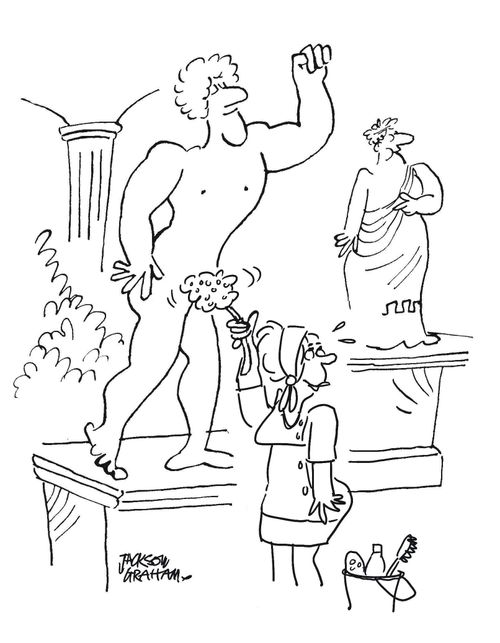 Statue cleaner.