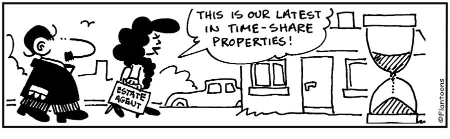 Big egg timer 'Latest in time share properties.'