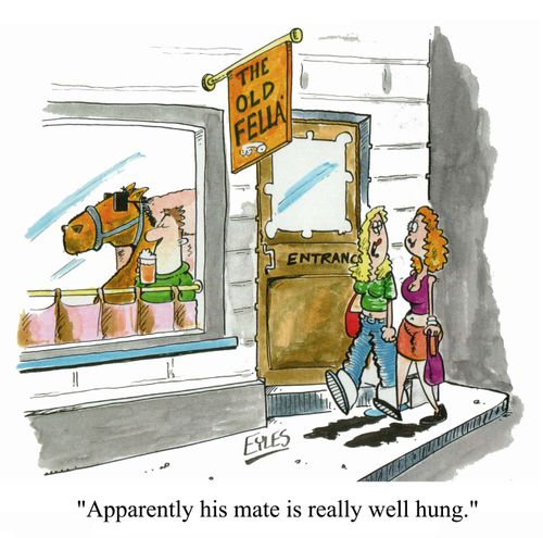 'Apparently his mate is really well hung.'