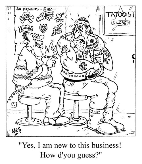 'Yes, I am new to this business! How d'you guess?'