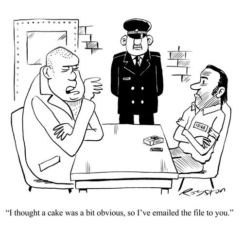'I thought a cake was a bit obvious, so I've emailed the file to you.'