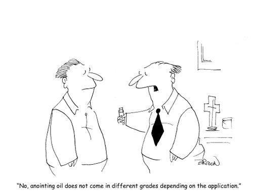 "No, anointing oil does not come in different grades depending on the application."