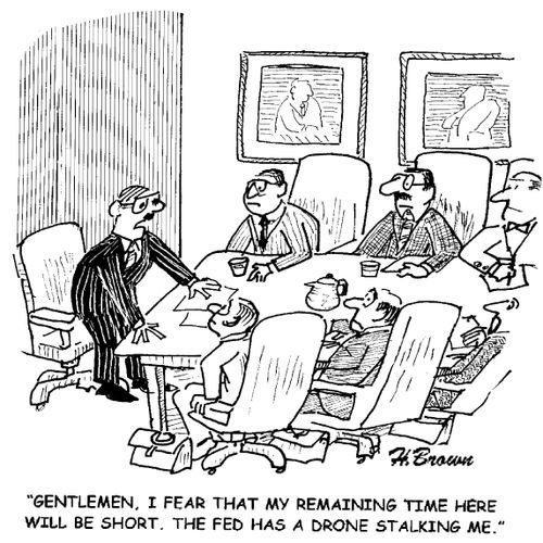 'Gentlemen, I fear that my remaining time here will be short. The fed has a drone stalking me.'