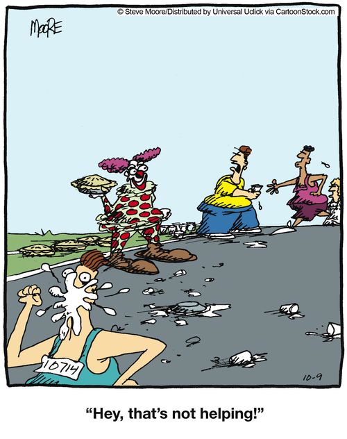 'Hey, that's not helping!'