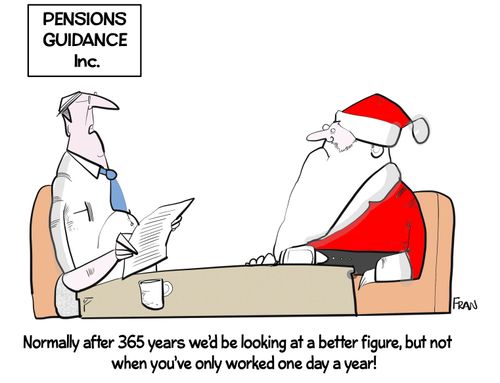 "Normally after 365 years we'd be looking at a better figure, but not when you've only worked one day a year!"