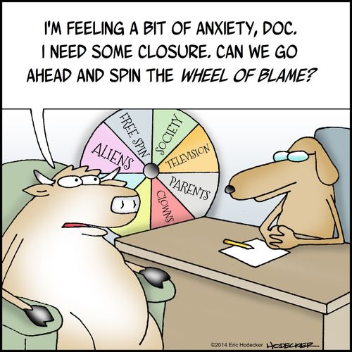 "...I need some closure. Can we go ahead and spin the Wheel Of Blame?"